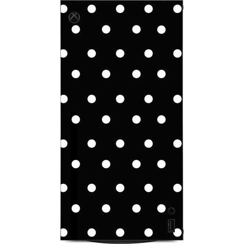 Black and White Polka Dots XBox Series X Digital Edition Console Skin